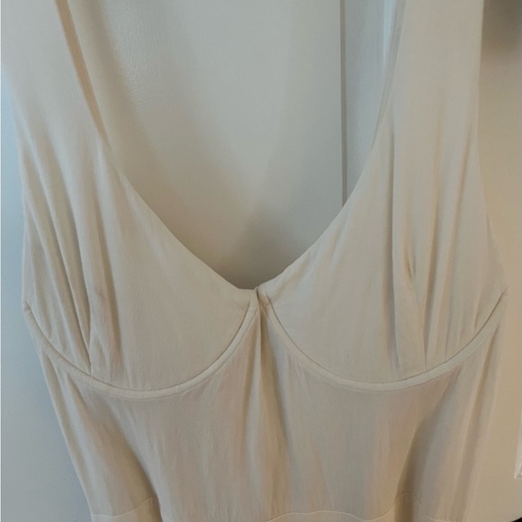 Reformation Sigrid Corset Milkmaid cream/off white midi dress wired cups size 12 - Picture 15 of 15